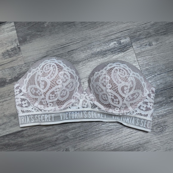 Victorias Secret white and tan bra - Picture 3 of 4